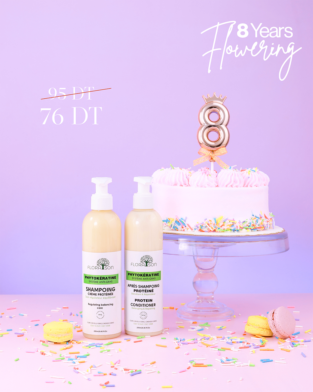 Phytokeratin range for combination to oily hair