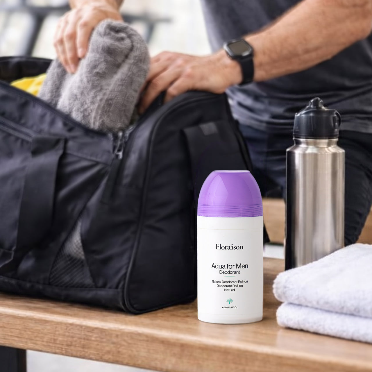 Déodorant Naturel Roll-On AQUA FOR MEN