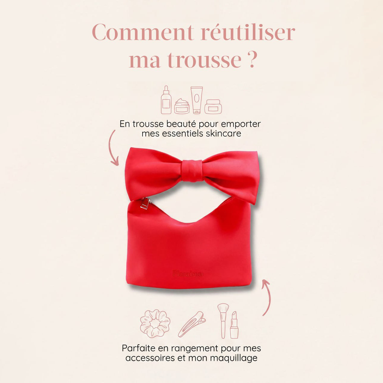 Pochette beauté papillon